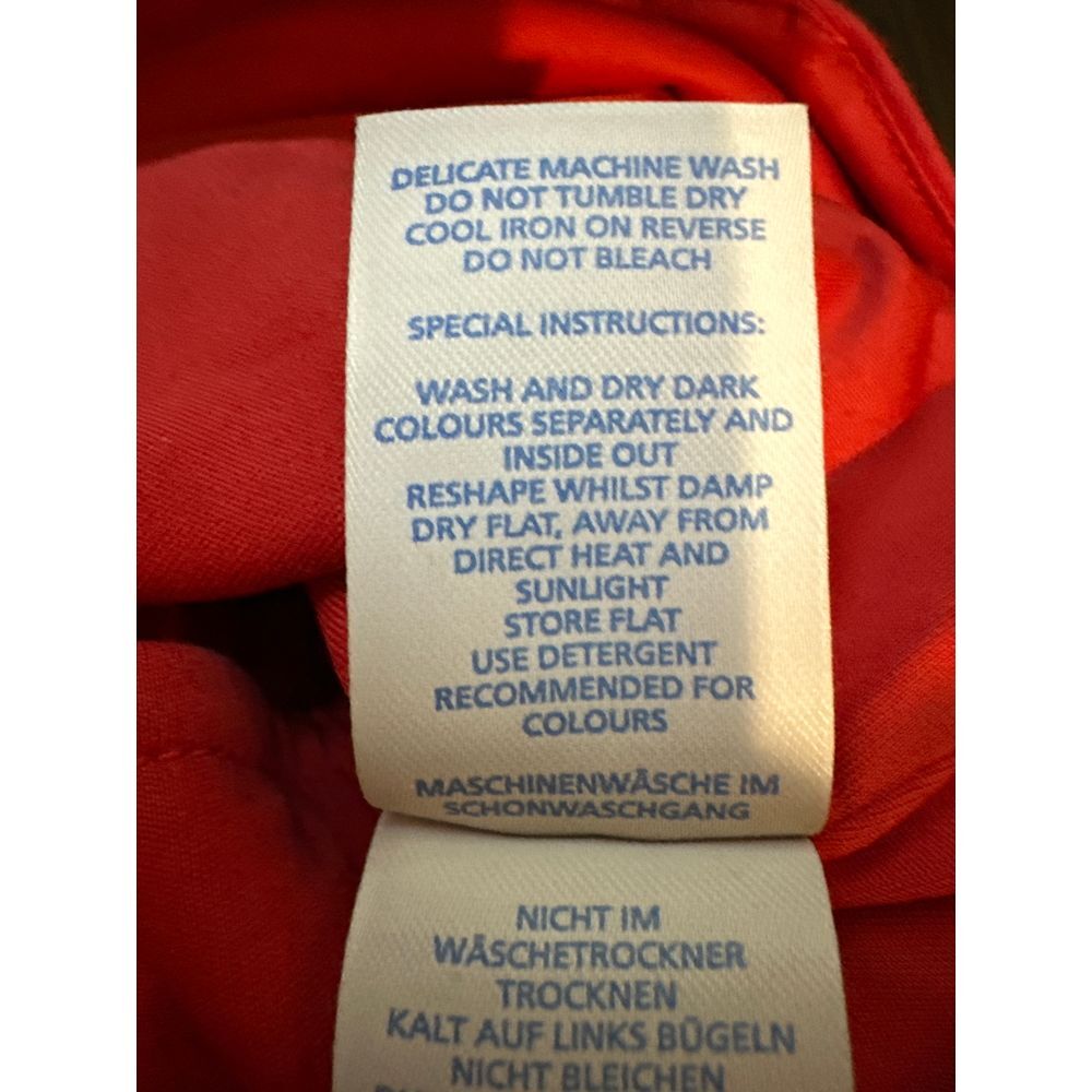 Boden Layer Scalloped Ruffle Dress Mini Women's‎ Size 12L Red Short Sleeve - Picture 6 of 7